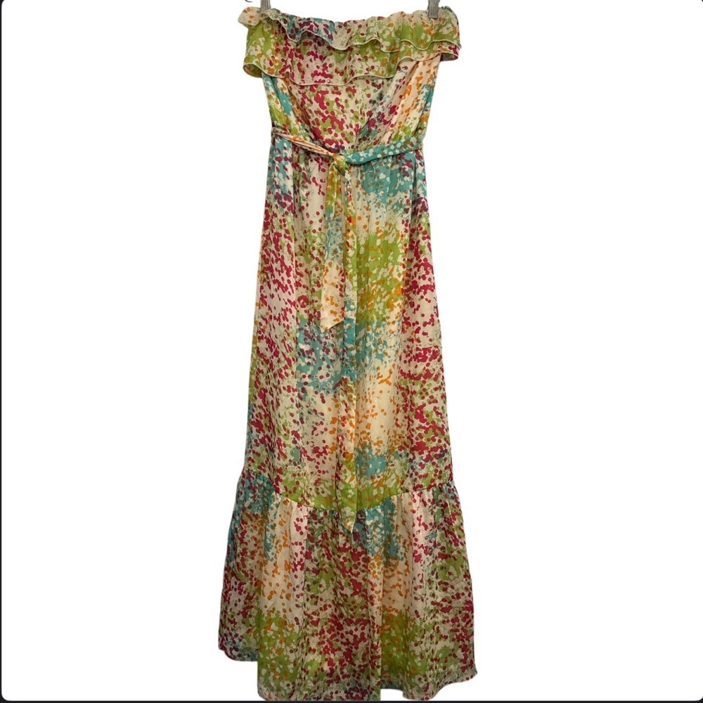 ⚫️ The Limited Multicolor Belted Maxi Dress Size Medium